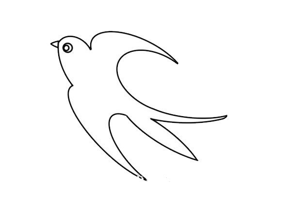 春天的燕子简笔画步骤 春天的燕子简笔画步骤