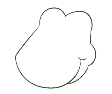 卡通鳄鱼简笔画的画法