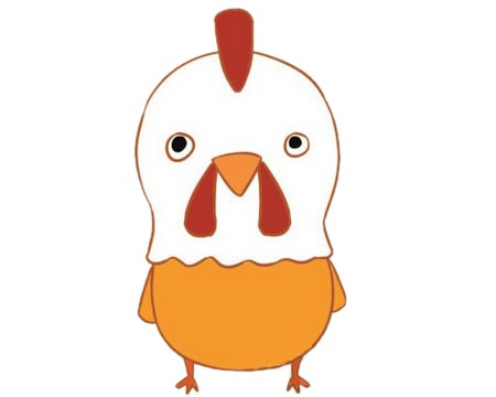 小鸡卡通简笔画