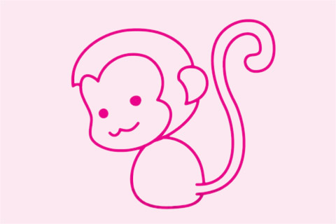 猴子简笔画画法步骤
