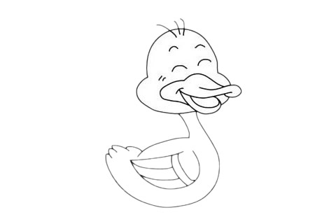 一组关于鸭子的卡通简笔画