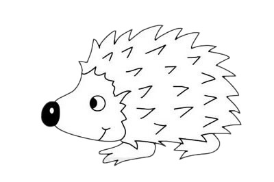 刺猬儿童简笔画