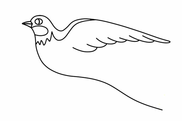 漂亮的小燕子简笔画步骤