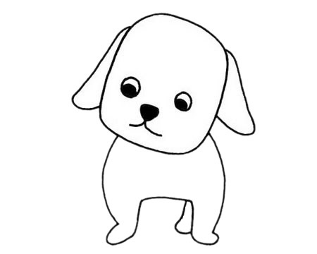 关于小狗的儿童简笔画