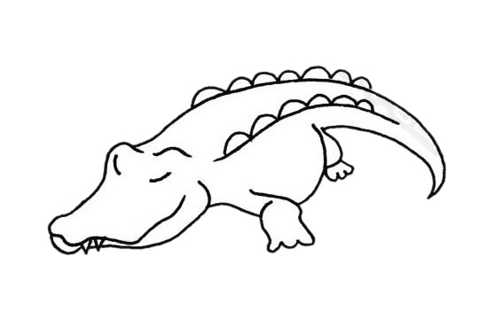 鳄鱼儿童简笔画