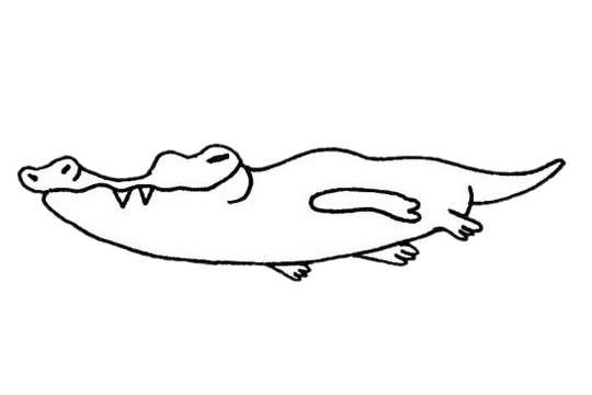 一看就会的鳄鱼简笔画