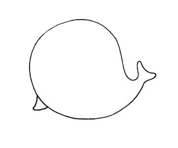 卡通海豚简笔画步骤