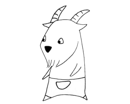 卡通的羚羊简笔画