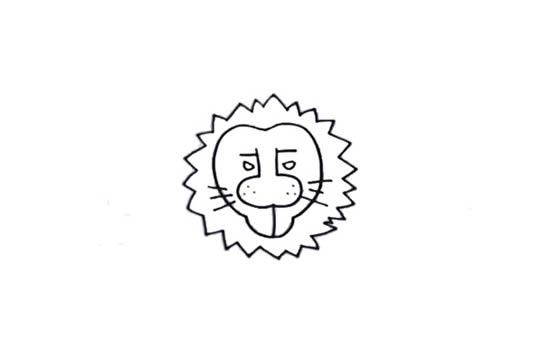 怎么用数字5画出狮子
