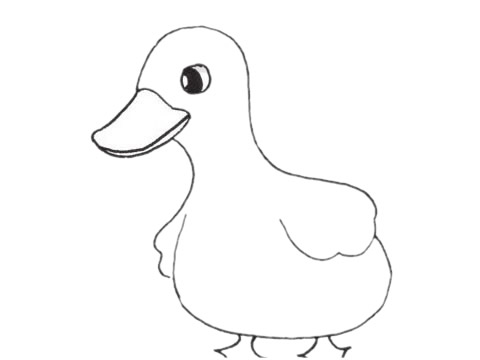 鸭妈妈儿童简笔画