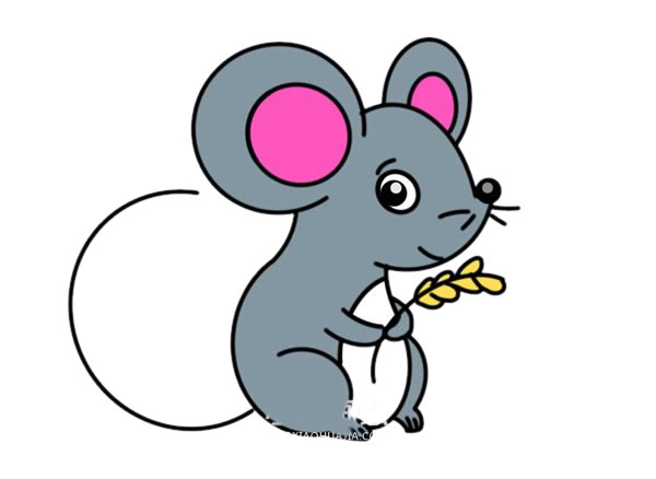 可爱小老鼠简笔画步骤