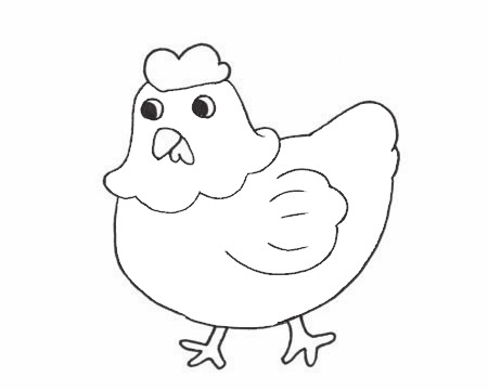 母鸡儿童简笔画