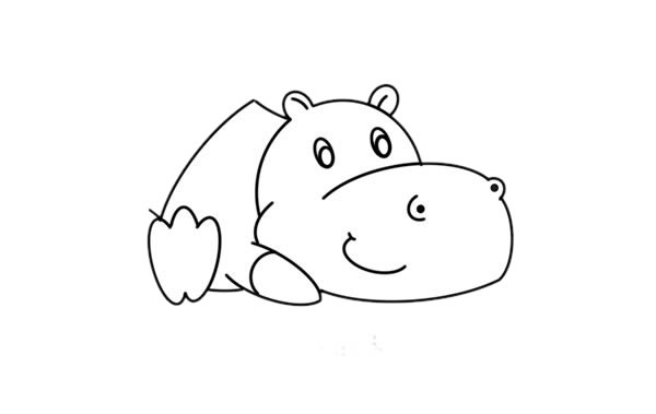 可爱的河马简笔画步骤 可爱的河马简笔画步骤