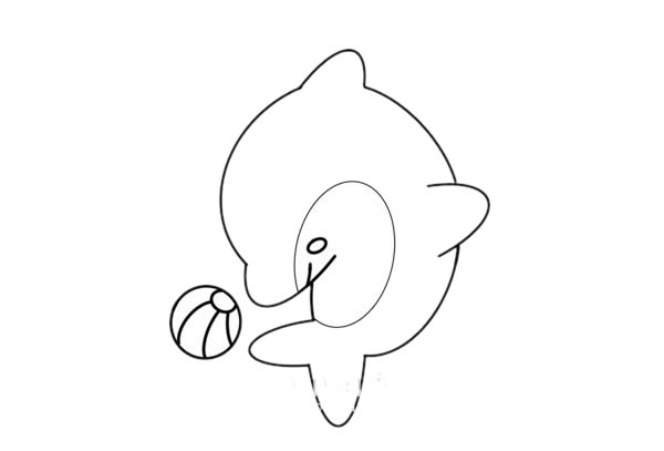 海豚和彩球简笔画 海豚和彩球简笔画