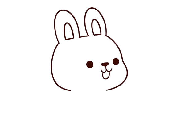 抱着胡萝卜的小兔子简笔画