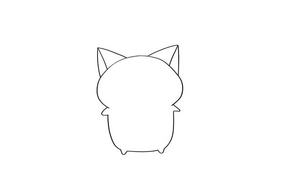 可爱漂亮的小猫咪简笔画