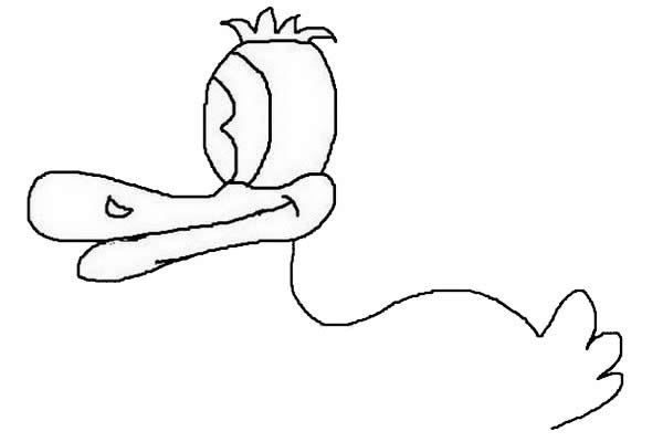 卡通鸭子简笔画