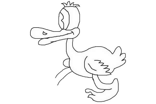 卡通鸭子简笔画