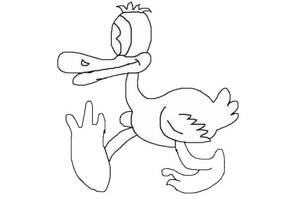 卡通鸭子简笔画