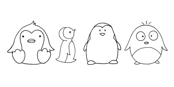 关于企鹅的简笔画教程 关于企鹅的简笔画教程