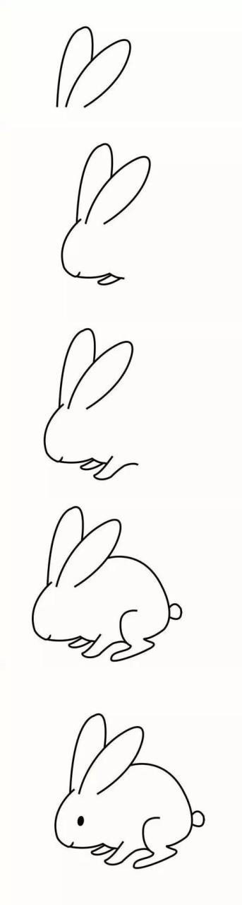 小兔子简笔画简单画法