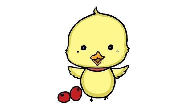 简单可爱的小黄鸭简笔画