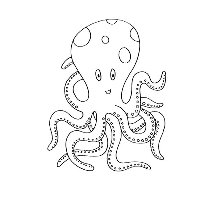 卡通章鱼简笔画