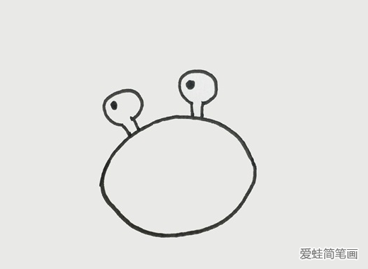 卡通小螃蟹简笔画