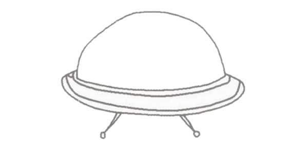 简单的彩色飞碟简笔画 简单的彩色飞碟简笔画