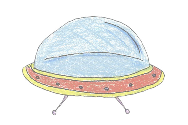 简单的彩色飞碟简笔画 简单的彩色飞碟简笔画