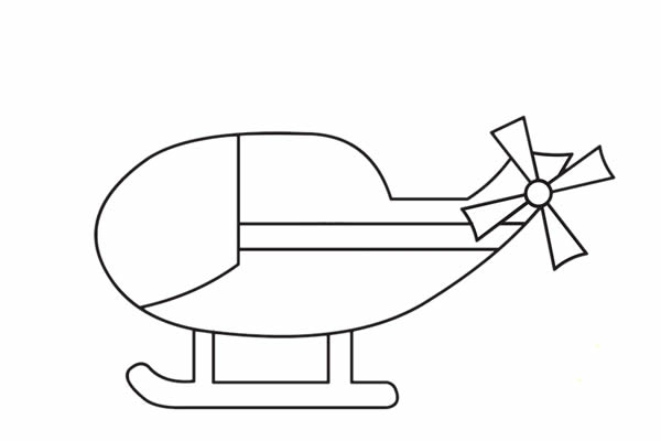 直升机简笔画带颜色 直升机简笔画带颜色