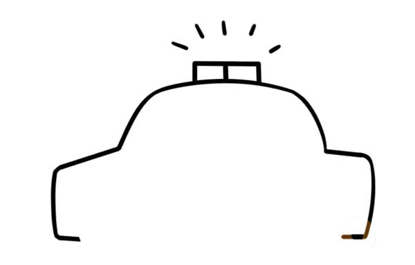 好看的警车简笔画 好看的警车简笔画