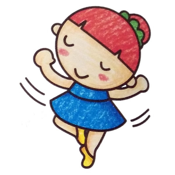 跳芭蕾舞的女生简笔画