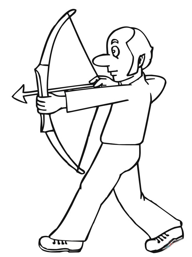 关于射箭的简笔画