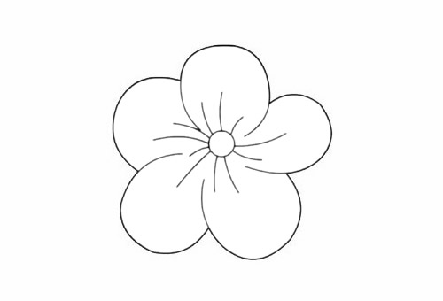 桃花的花朵简笔画教程