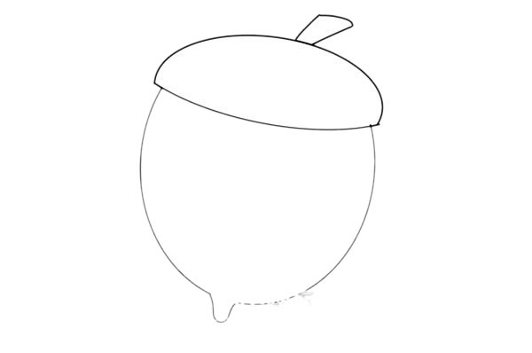橡果简笔画步骤