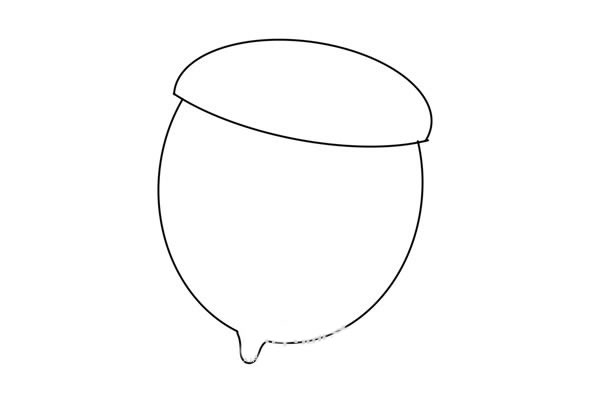 橡果简笔画步骤