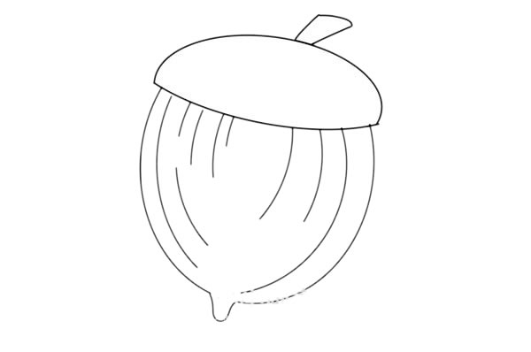 橡果简笔画步骤