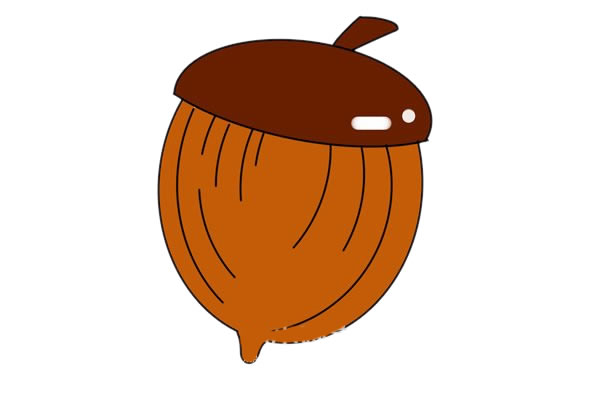 橡果简笔画步骤