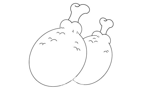 油炸鸡腿简笔画步骤