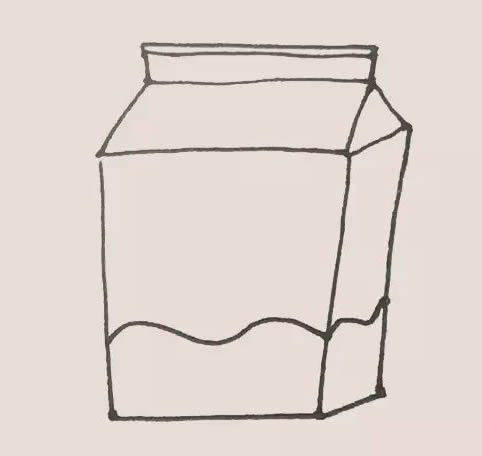 盒装牛奶简笔画步骤