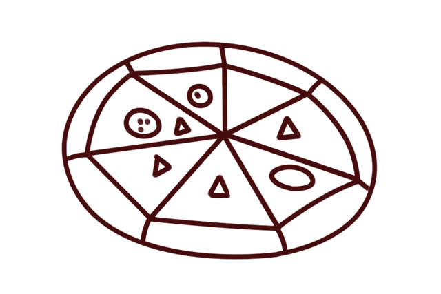 美味的披萨简笔画