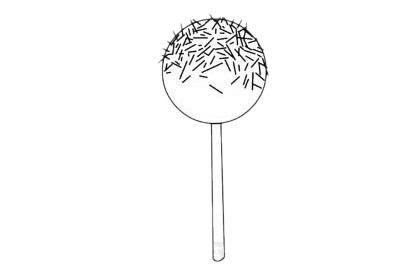 不同造型的棒棒糖简笔画