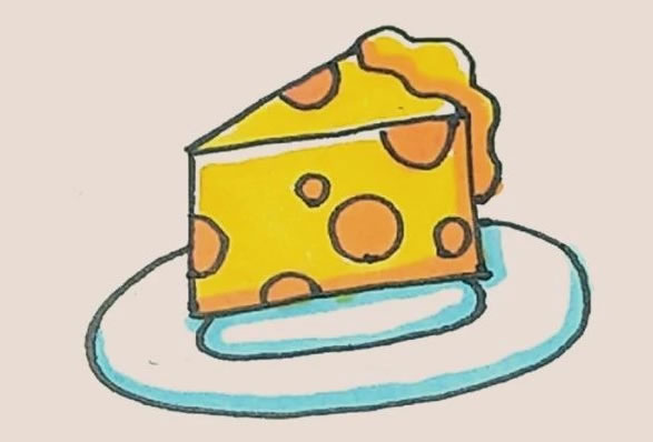 奶酪简笔画的画法
