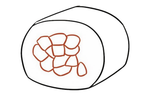 美味的寿司简笔画画法