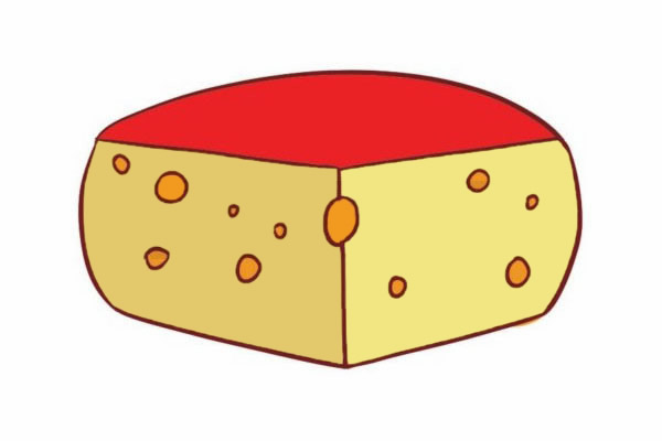 奶酪简笔画的画法步骤