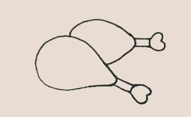 一看就会的鸡腿简笔画