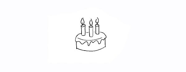 双层生日蛋糕怎么画
