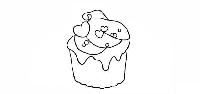 美味的冰激凌甜品简笔画 美味的冰激凌甜品简笔画