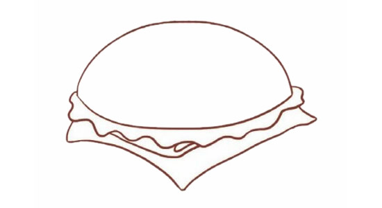 汉堡简笔画的画法 汉堡简笔画的画法